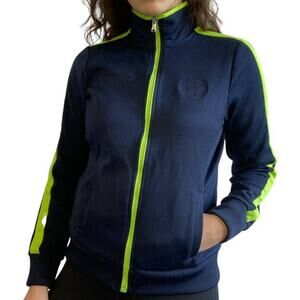 Ralph Lauren Active Womens Large Blue Green Crest Zip Up Track Jacket Logo Crest